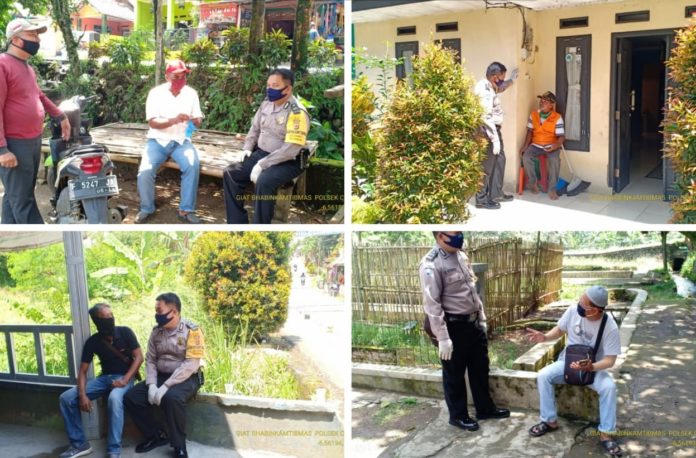 Sambang Ke rumah warga Binaan Bhabinkamtibmas Polsek Ciampea Berikan Himbauan
