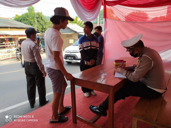 Hari Keempat Check Point Wilayah Hukum Polsek Ciampea Didominasi Pelanggaran Kendaraan Roda Dua
