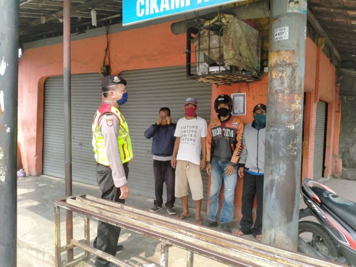 Polsek Ciampea, Polres Bogor, Preventif Himbauan ke Warga Agar Waspada Virus Corona