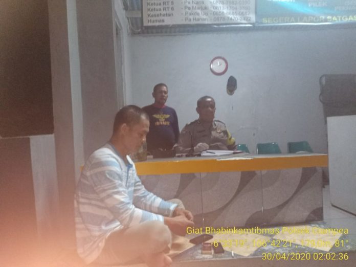 Bhabinkamtibmas Polsek Ciampea, Polres Bogor, Kontrol Posko Covid-19