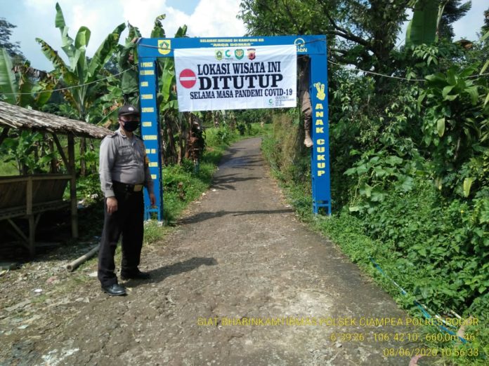 New Normal, Kawasan Wisata di Wilayah Hukum Polsek Ciampea masih Ditutup untuk Umum