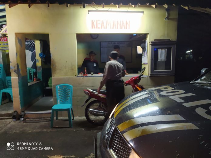 Patroli Malam Polsek Ciampea Melaksanakan Imbauan Cegah Penyebaran Virus Corona.