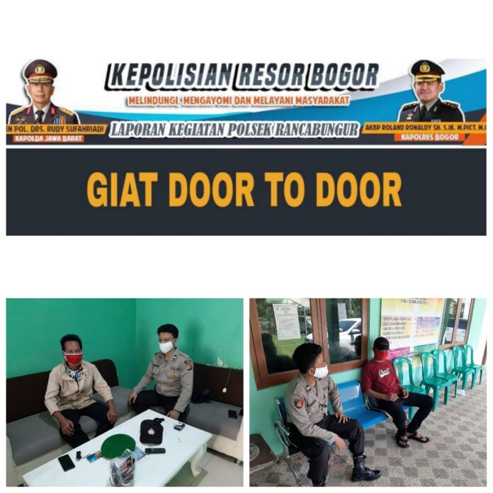 Kegiatan Door To Door Bhabinkamtibmas Desa Cimulang Polsek ...