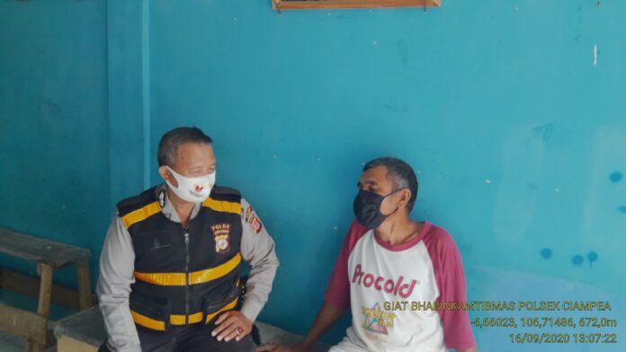 Bhabinkamtibmas Polsek Ciampea Sambang Warga Binaan Dan Beri Himbauan Kamtibmas.
